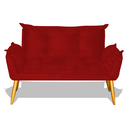 Ver imagem 1 de Namoradeira Opala Decorativa Salão - Vermelho Divini Decor