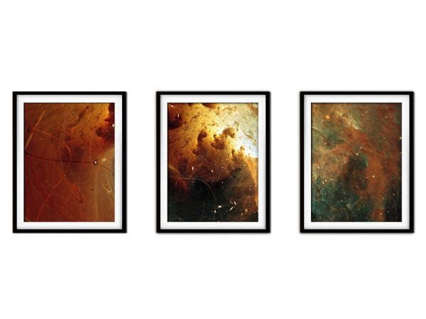 Quadro mdf preto 55x110 universo colorido mod 45 - 1
