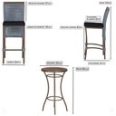 Ver imagem 2 de Mesa Bistro e 4 Banquetas Roma Marrom Corda Náutica 12 Prata