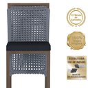 Ver imagem 3 de Mesa Bistro e 4 Banquetas Roma Marrom Corda Náutica 12 Prata