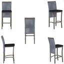 Ver imagem 5 de Mesa Bistro e 4 Banquetas Roma Marrom Corda Náutica 12 Prata