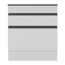 Ver imagem 5 de Balcão Cozinha C/ Rodapé para Cooktop 70 Cm 1 Porta 1 Gav Veneza Multimóveis Mp2118.964 Branco/