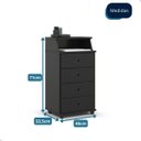 Ver imagem 7 de Mesa de Cabeceira Retrô 4 Gavetas - Mod.3005 Cor:preto