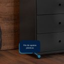 Ver imagem 4 de Mesa de Cabeceira Retrô 4 Gavetas - Mod.3005 Cor:preto