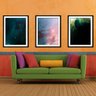 Quadro mdf preto 55x110 universo colorido mod 11 - 2