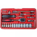 Ver imagem 6 de Jogo 46 Ferramentas Embralumi Chaves Soquetes Catraca Bits CRV 1/4