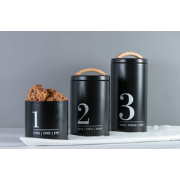 Pote para Mantimento Lata de Metal com Tampa de Bambu Pote Decorativo Cantinho do Café Metalla 800ml - 2