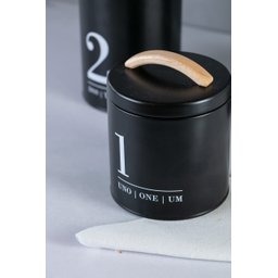 Pote para Mantimento Lata de Metal com Tampa de Bambu Pote Decorativo Cantinho do Café Metalla 800ml - 3