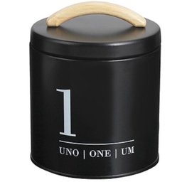 Pote para Mantimento Lata de Metal com Tampa de Bambu Pote Decorativo Cantinho do Café Metalla 800ml - 1