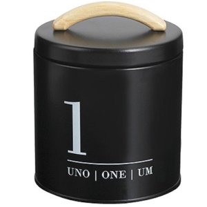 Pote para Mantimento Lata de Metal com Tampa de Bambu Pote Decorativo Cantinho do Café Metalla 800ml