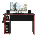 Ver imagem 3 de Escrivaninha/ Mesa Gamer Preto Fosco/vermelho 3875 - Qmovi