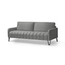 Ver imagem 2 de Sofá Living Savana 3 Lugares C/ Pé de Ferro Preto 2,20 Mts Veludo Cinza - Espuma D-28
