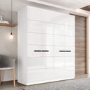 Ver imagem 1 de Guarda Roupa Casal 161,1cm com 4 Portas e 4 Gavetas 240842 Lisboa Politorno Móveis