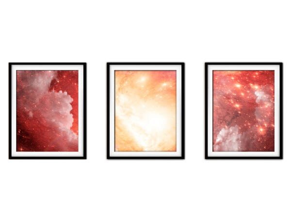 Quadro mdf preto 45x96 universo colorido mod 98 - 1