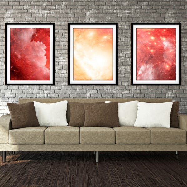 Quadro mdf preto 45x96 universo colorido mod 98 - 2