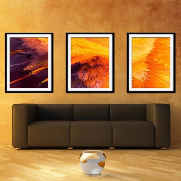 Quadro mdf preto 45x96 universo colorido mod 97 - 2