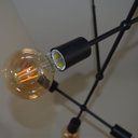 Ver imagem 2 de Lustre Pendente com 6 Braços (hastes) - Ideal para Mesa de Jantar Retangular Cor Preto