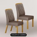 Ver imagem 2 de Cadeira para Mesa de Jantar Ilheu Kit 2 Peças Cinamomo Joli Camurça - Leifer