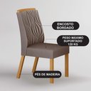 Ver imagem 3 de Cadeira para Mesa de Jantar Ilheu Kit 2 Peças Cinamomo Joli Camurça - Leifer
