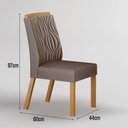Ver imagem 4 de Cadeira para Mesa de Jantar Ilheu Kit 2 Peças Cinamomo Joli Camurça - Leifer
