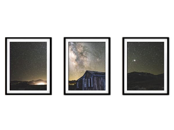 Quadro mdf preto 45x96 universo colorido mod 55 - 1