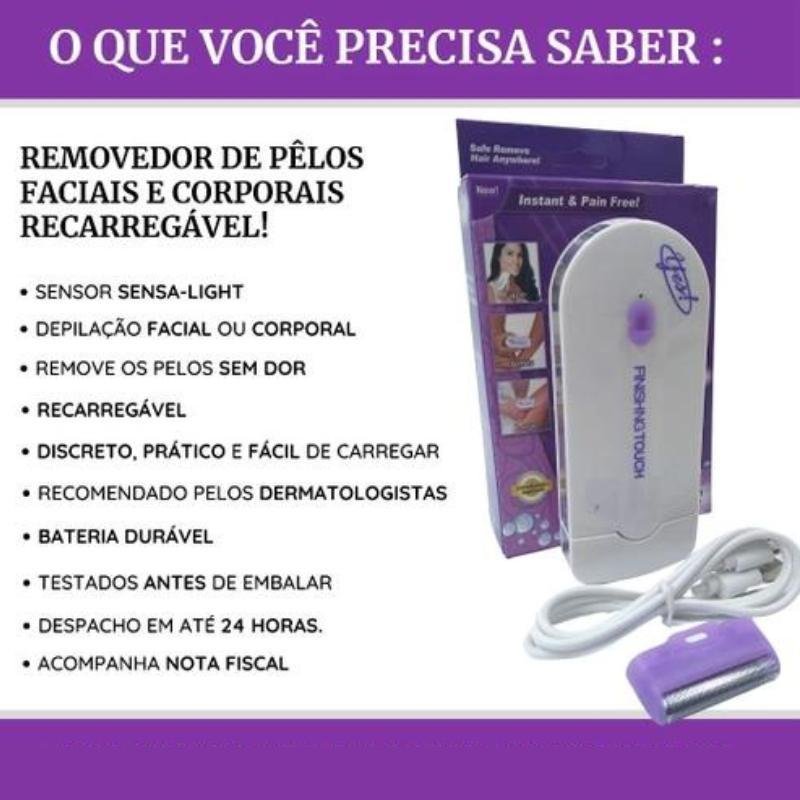 Depilador Elétrico Removedor Pelos Feminino Facial e - 7