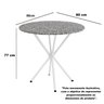 Conjunto sala de Jantar Mesa Redonda 80cm Tampo Granito com 4 Cadeiras Milla - 3