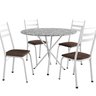 Conjunto sala de Jantar Mesa Redonda 80cm Tampo Granito com 4 Cadeiras Milla - 2