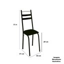 Ver imagem 4 de Conjunto sala de Jantar Mesa Redonda 80cm Tampo Granito com 4 Cadeiras Milla