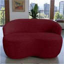 Ver imagem 1 de Namoradeira Decorativa Beatriz Orgânica Suede Marsala