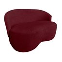 Ver imagem 3 de Namoradeira Decorativa Beatriz Orgânica Suede Marsala