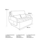 Ver imagem 3 de Sofá Cama 2 Lugares Casal 1,30 Mts Pompeia Sissy Matrix