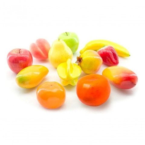 Kit 2 Pacotes de Frutas Fruta Artificiais Decoração 24 Unidades