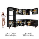 Ver imagem 6 de Armário de Cozinha Completa de Canto 462cm Preto Reims Madesa 01
