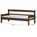 Ver imagem 3 de Sofá Cama de Madeira Maciça Solteiro Castanho com Colchão