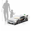 Ver imagem 3 de Cama Carro Com Baú Lizzy Infantil Branco Com Colchão