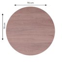 Ver imagem 4 de Mesa de Jantar Redonda 70 cm Tampo Evora em MDP Base Alpha Inox