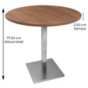 Ver imagem 6 de Mesa de Jantar Redonda 70 cm Tampo Evora em MDP Base Alpha Inox