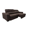 Ver imagem 7 de Sofá Retrátil e Reclinável 3,15m Molas Ensacadas Cama inBox Style Thermo Gel Linho Marrom