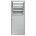 Ver imagem 1 de Porta de Aluminio Basculante Lambril Branco Linha 25 - 210x70 Esquerda