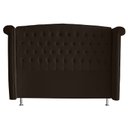 Ver imagem 1 de Cabeceira de Cama Box Luxo King 195 Cm Suede Marrom Eli Móveis