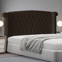 Ver imagem 2 de Cabeceira de Cama Box Luxo King 195 Cm Suede Marrom Eli Móveis