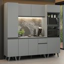 Ver imagem 1 de Armário de Cozinha Completa 220cm Cinza Nice Madesa 05