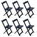 Ver imagem 3 de Conjunto Mesa Dobrável 1,10x70 Com 6 Cadeiras Mais Mesa Aparador Tarimatã Para Area Gourmet Preto