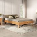 Ver imagem 1 de Cama de Madeira Casal Futon Baixa Moderna Freijó Karri Idimex