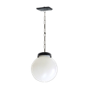 Ver imagem 1 de Luminária Globo de Teto Alumínio Fundido Preto 30x20cm Ouro Minas