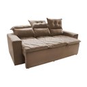 Ver imagem 7 de Sofá 3 Lugares Retrátil e Reclinável 2.00m Cama Inbox Smal com Bordado Pantográfico Suede Bege