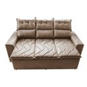 Ver imagem 5 de Sofá 3 Lugares Retrátil e Reclinável 2.00m Cama Inbox Smal com Bordado Pantográfico Suede Bege