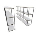 Ver imagem 1 de Praleira de Aço Reforçada Mini Porta Pallet 200x60x90 Estante Bandeja Branca Módulos