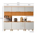 Ver imagem 3 de Cozinha Bari em MDF 5 Peças Cristaleira com LED